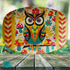 Retro Scandinavian Groovy Owl, Mushroom Mid Mod Party Platter - Mid Century Modern Gal