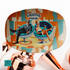 Mid Century Modern Barware Cocktail Hour Kitschy Mod Couple Party Platter - Mid Century Modern Gal