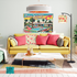 Palm Springs California Kitschy Flamingo Mid Century Modern Wall Art - Mid Century Modern Gal