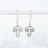 Mushroom Mid Century Modern Earrings - Silver - Mid Century Modern Gal