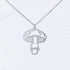 Mushroom Mid Century Modern Necklace - Silver - Mid Century Modern Gal