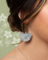 Retro Pyrex Bowl Earrings | Spring Blossom Green Pattern - Silver - Mid Century Modern Gal