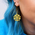 Retro Pyrex Flower Earrings | Butterfly Gold Pattern - Gold - Mid Century Modern Gal
