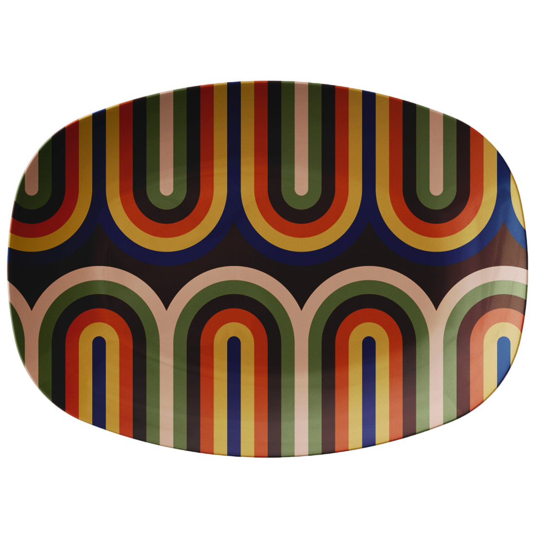 Retro Mod 70s Serving Party Platter MCM Style - Mid Century Modern Gal