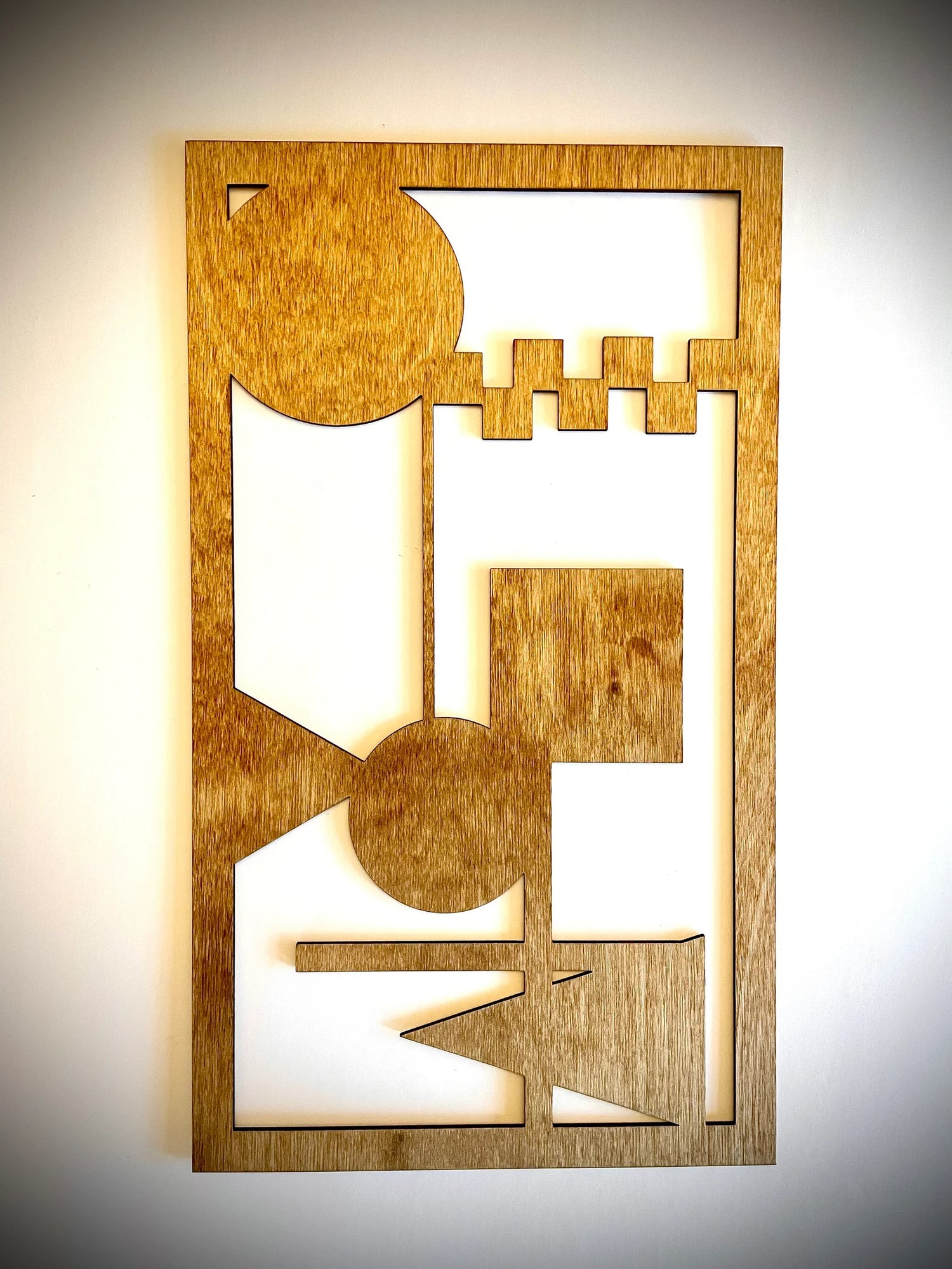 Shapeism Boho Modern Geometry 3-Panel Wood Wall Art