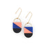 Siri Earrings · Modern Geometric Color-Block · Mid Mod - Cobalt - Mid Century Modern Gal