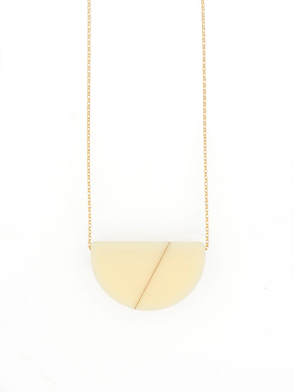 Sofie Necklace · Minimalist Semicircle · Modern · MCM - Cream - Mid Century Modern Gal