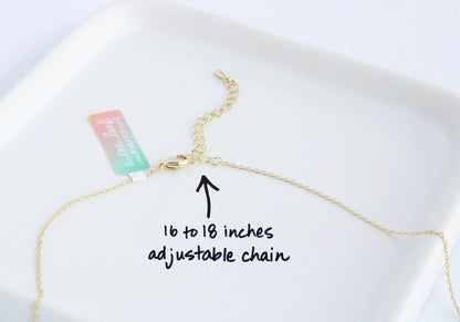 Succulent Mid Century Modern Palm Springs Necklace - Gold - Mid Century Modern Gal