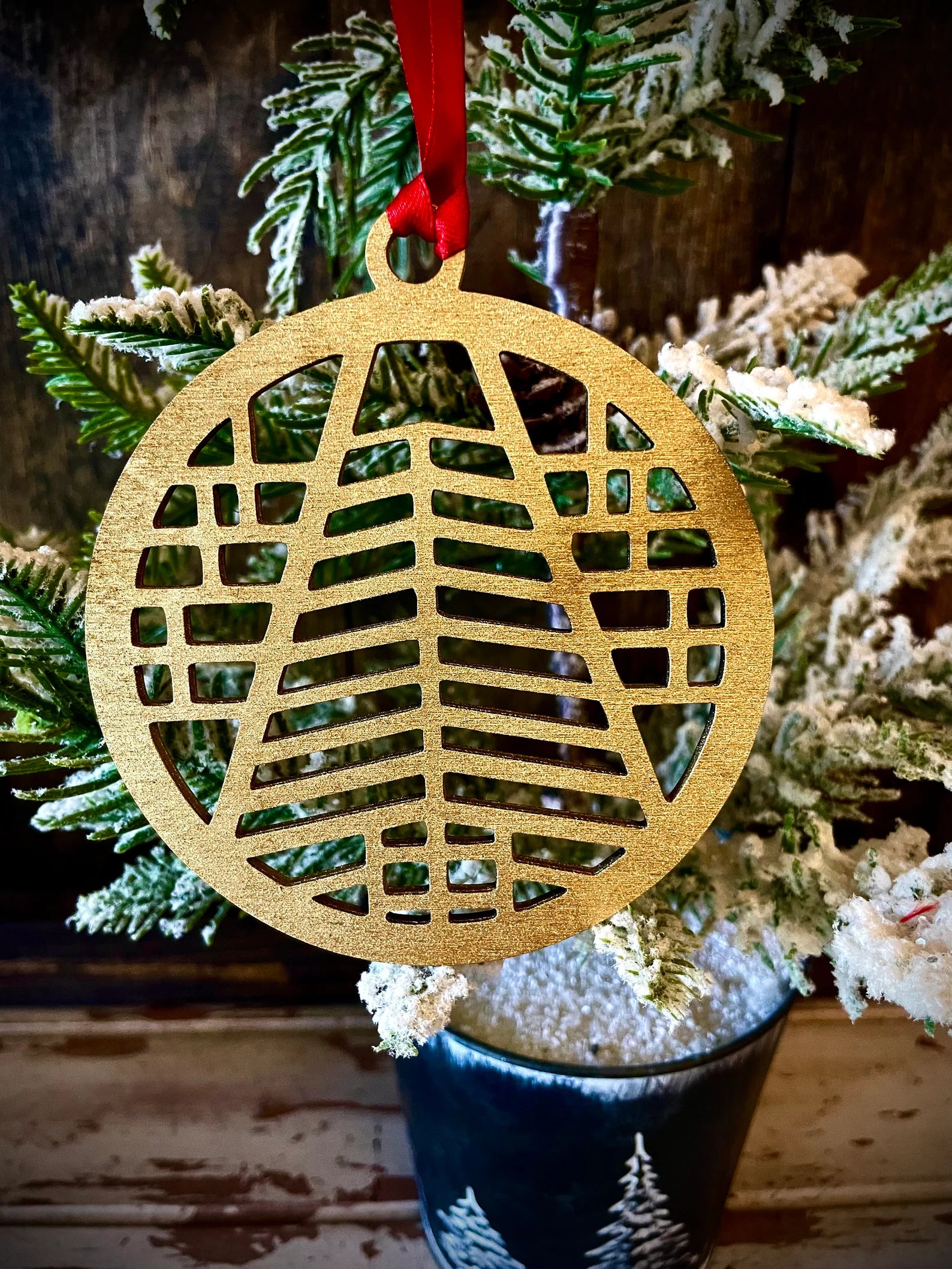 Symbols of Christmas - Art Deco Christmas Tree Ornament - 