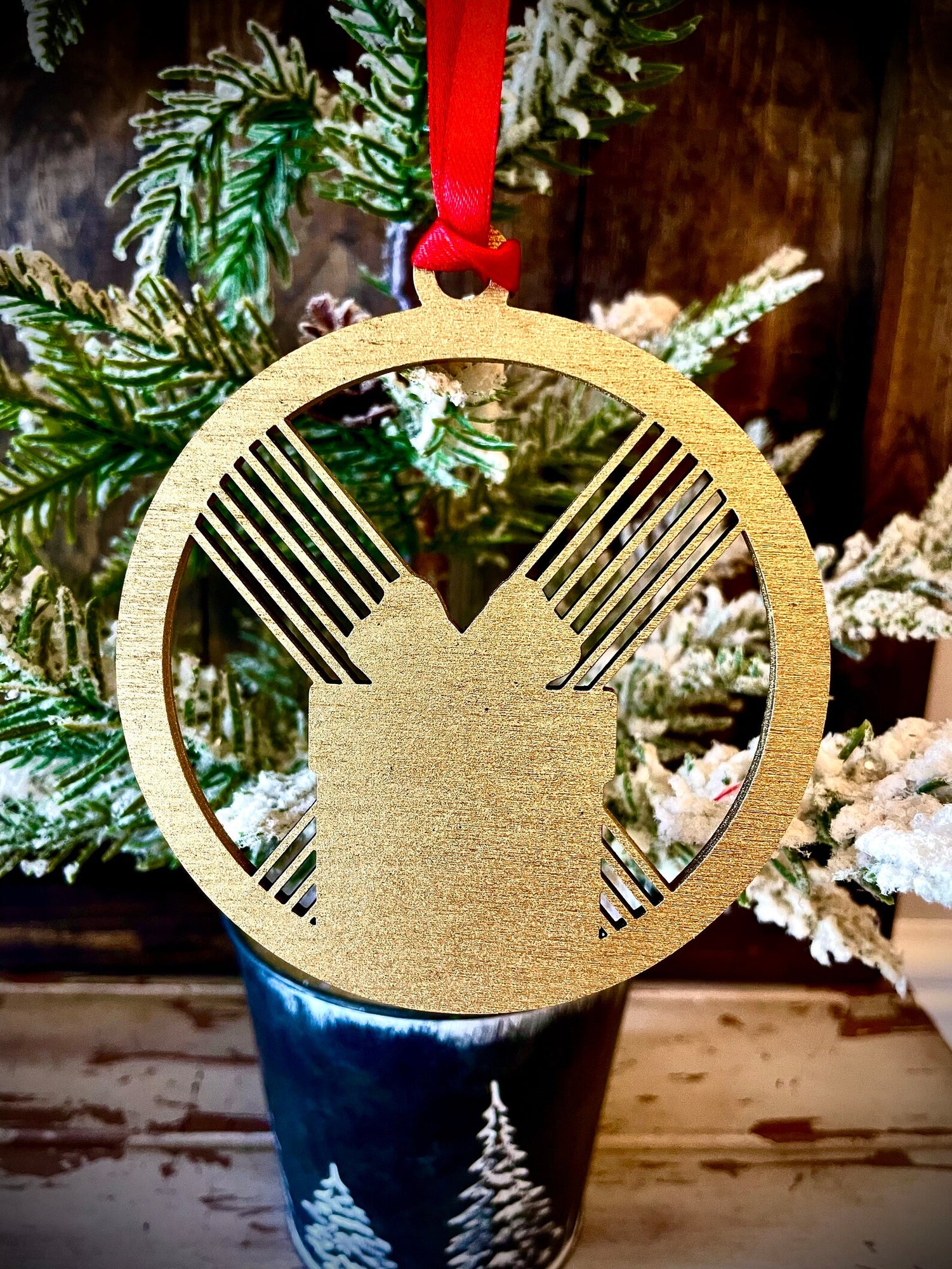 Symbols of Christmas - Art Deco Gift Box Ornament - 