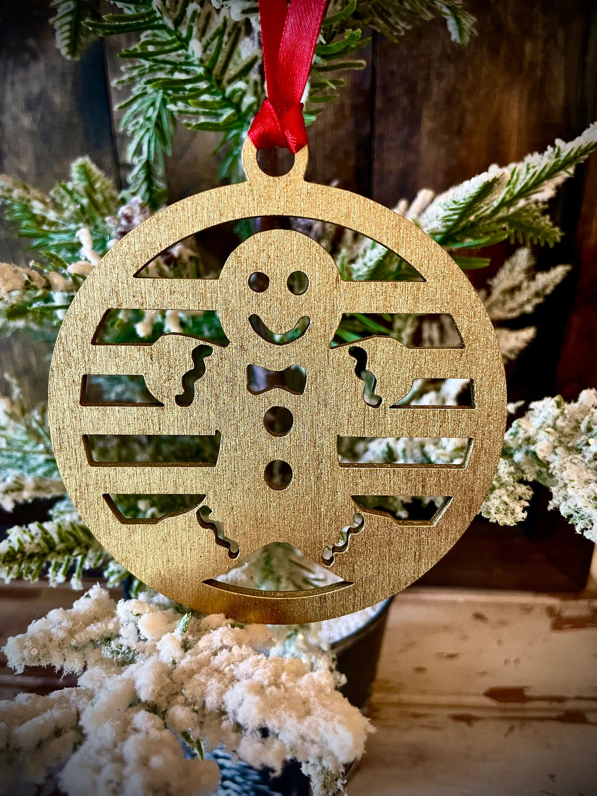 Symbols of Christmas - Art Deco Gingerbread Man Ornament - #4 of 12 in Series - Mid Century Modern Gal