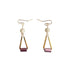 Aluminum and Resin Tube Dangle Earrings - Plum - Mid Century Modern Gal
