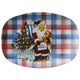 Vintage Santa Claus Christmas Platter, 50s Santa, Kitschy Holiday Party Tableware - Mid Century Modern Gal