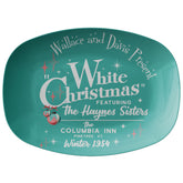 Wallace And Davis Christmas Party Platter In Aqua Blue And Stary Brite - Mid Century Modern Gal