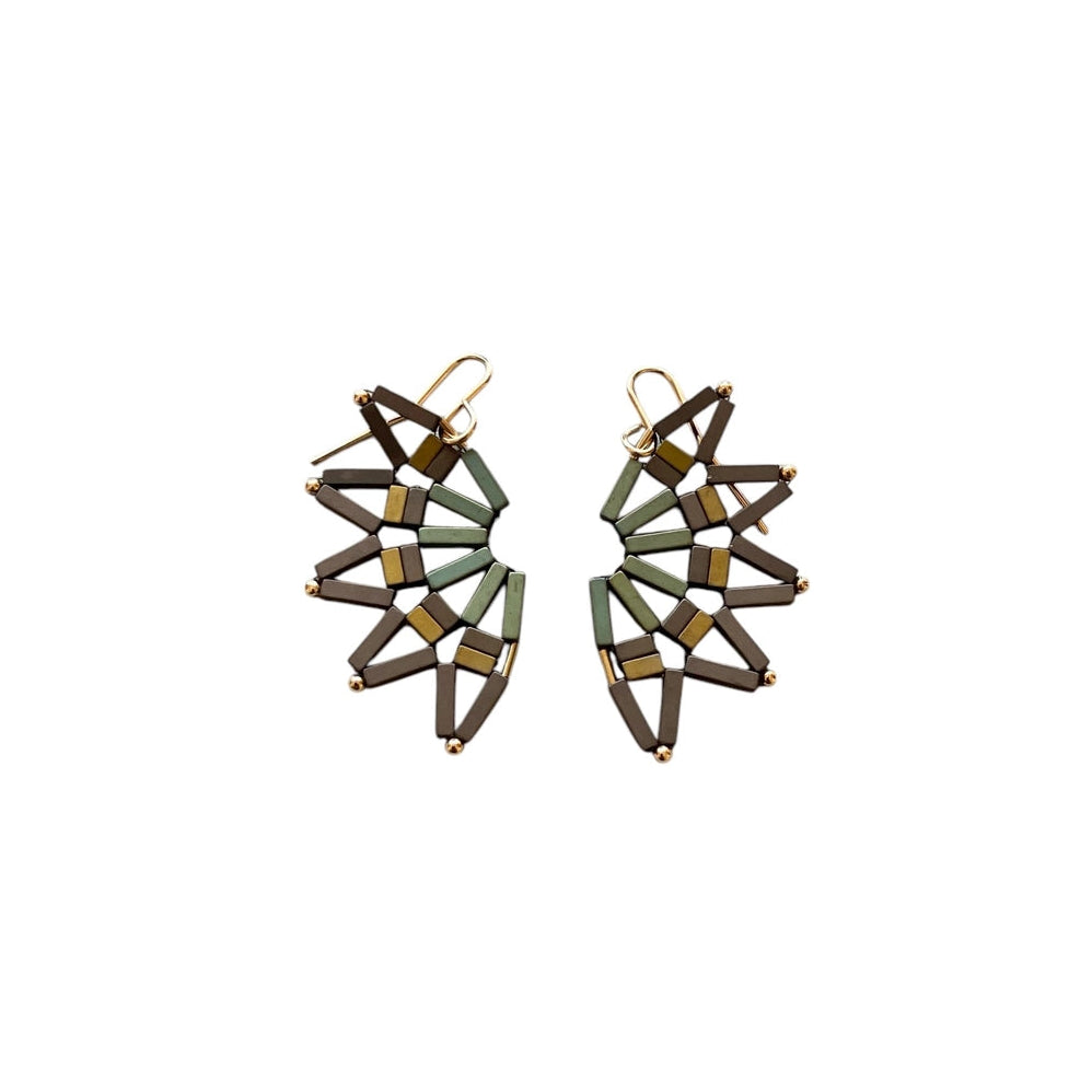 Wings Earrings - Moss - Mid Century Modern Gal