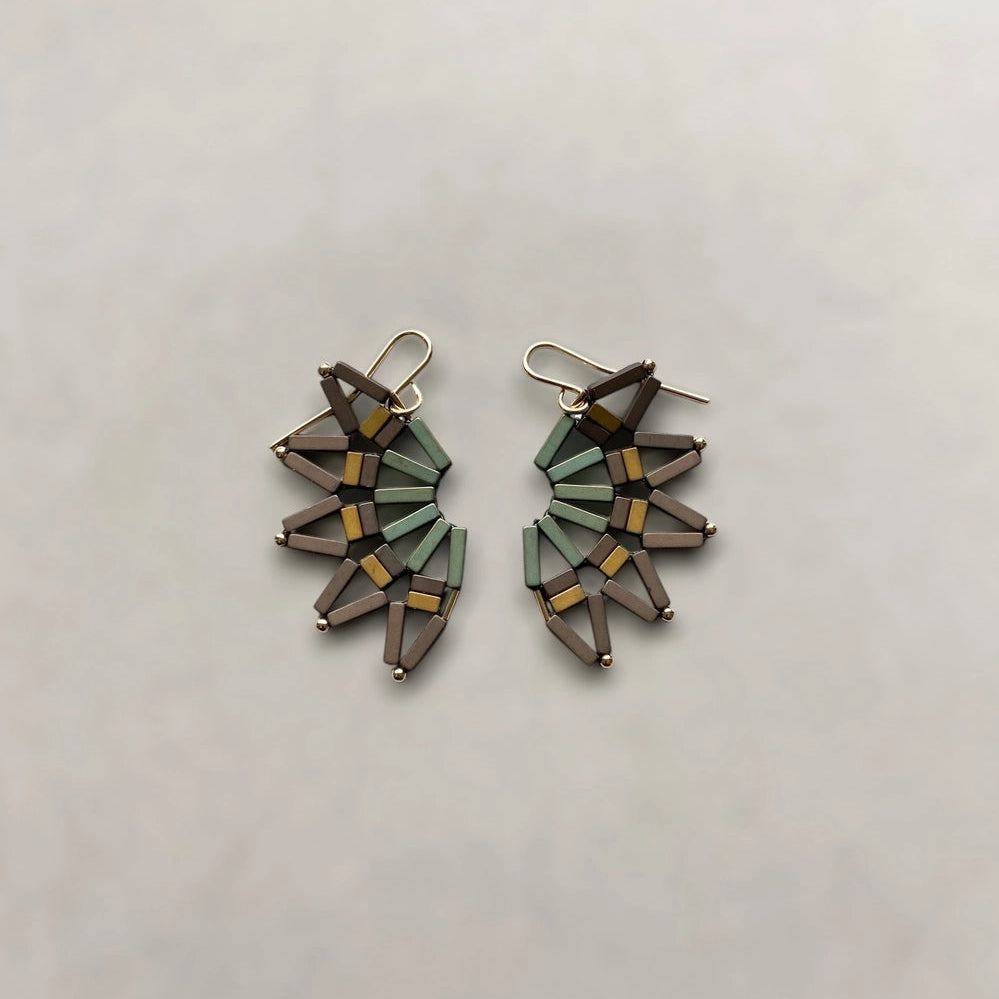 Wings Earrings - Moss - Mid Century Modern Gal