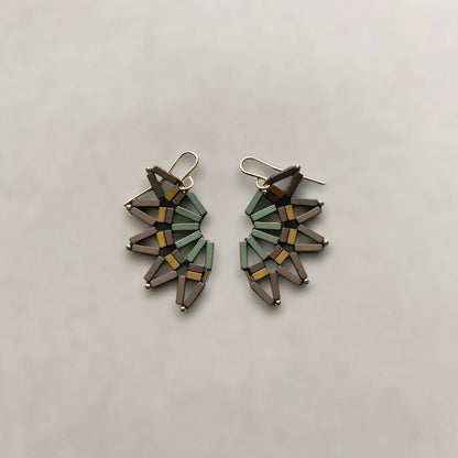 Wings Earrings - Moss - Mid Century Modern Gal