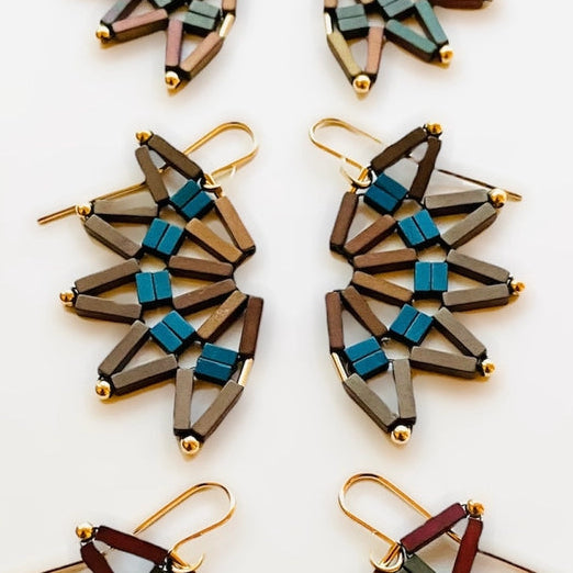 Wings Earrings - Espresso - Mid Century Modern Gal