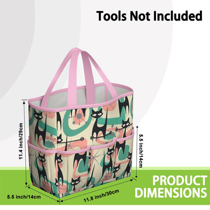 Atomic Cat Mid Century Modern Starburst Retro Kitsch Garden Tool Bag