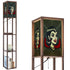 Vampire Dracula Girl Halloween Goth Horror Buff MCM Green Floor Lamp with Shelves - Mid Century Modern Gal