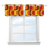 Retro Kitschy Mod Orange Yellow Brown Red 70s Designed Valance Curtains - Mid Century Modern Gal