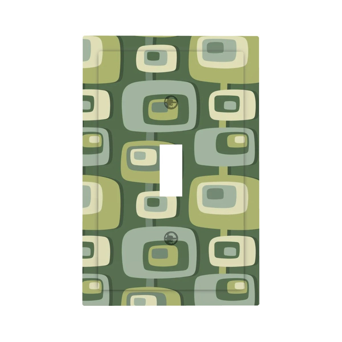 Mid Century Modern Switch Cover Geometric Groovy Green - Mid Century Modern Gal