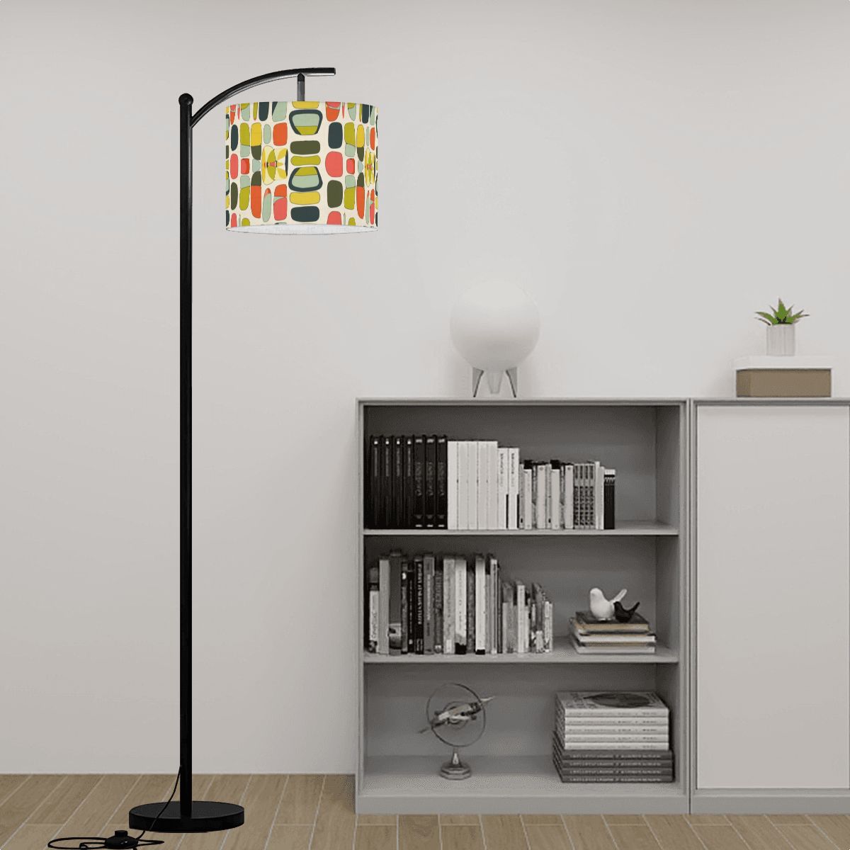Mid Century Modern Designed Geometric Mod Lamp SHADE ONLY - For Arc Floor Lamps Only - Mid Century Modern Gal