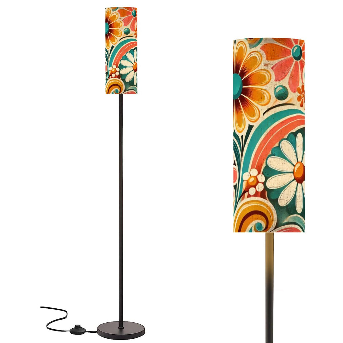 Flower Power Pretty Floral Groovy Mod Slim - Mid Century Modern Gal