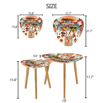 Retro Mod Mid Century Modern Nesting Tables With A Kitschy Fun Mod Design - Mid Century Modern Gal