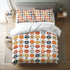 Scandinavian Modern Danish Floral Cheery Retro Mod Queen Duvet Cover Set - Mid Century Modern Gal