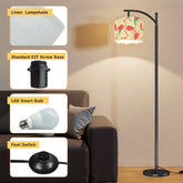 Mid Century Modern Kitschy Flamingo Palm Springs Cali Style Retro Arc Floor Lamp - Mid Century Modern Gal