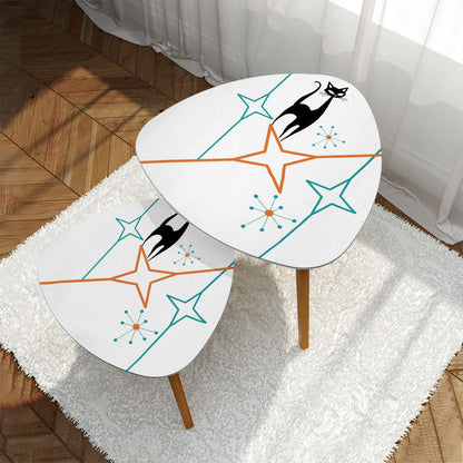 Mid Century Modernist, Minimalist Atomic Cat, Space Age MCM Nesting Tables - Mid Century Modern Gal