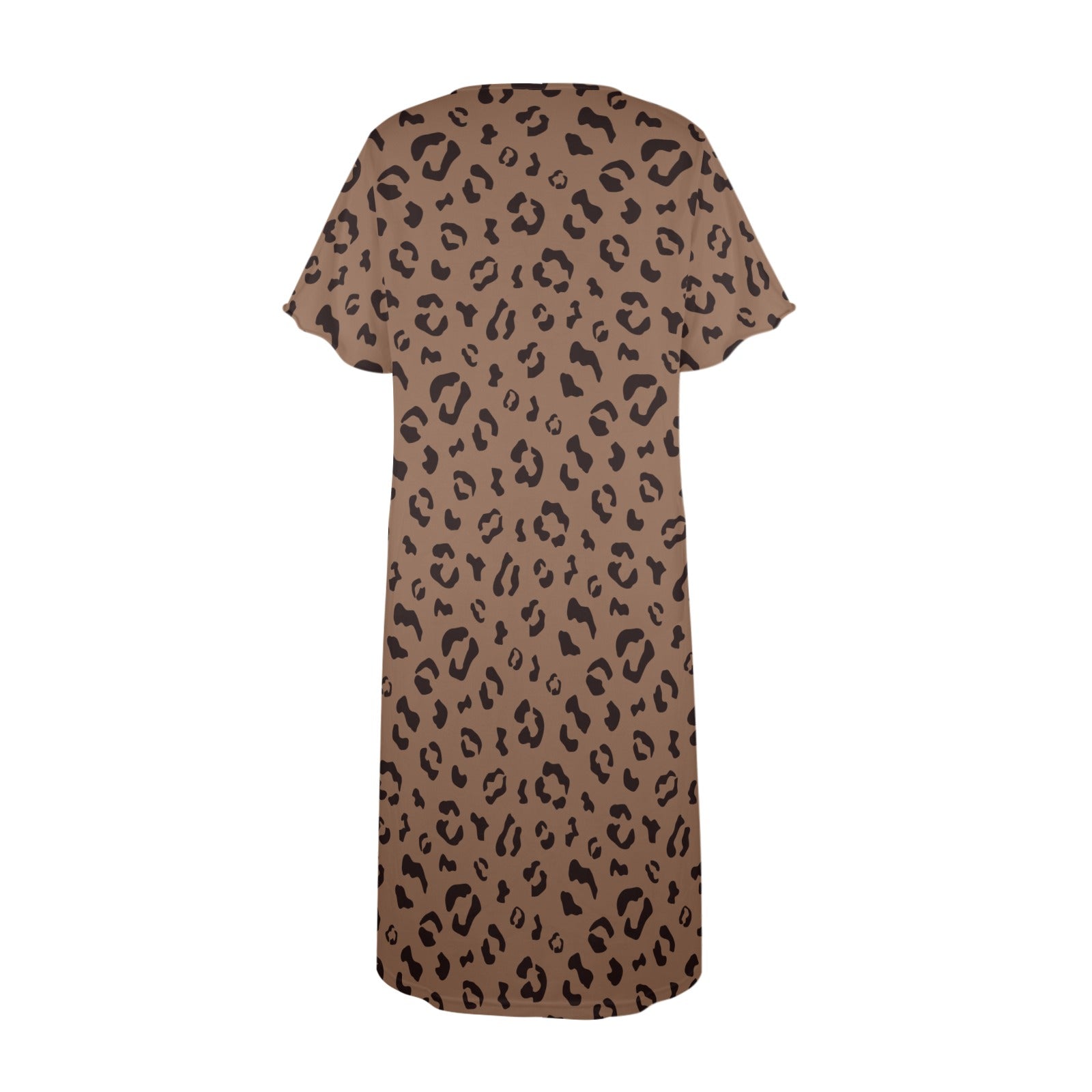 Leopard Jungle Print Atomic Cat Modern Day Kitsch Muumu Dress