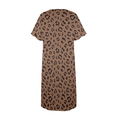 Leopard Jungle Print Atomic Cat Modern Day Kitsch Muumu Dress - Mid Century Modern Gal