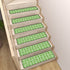 Art Deco Stair Tread Carpets | Green Grass And White Mid Century Modern Style Non Slip Carpet for Stairs Treads - Mid Century Modern Gal