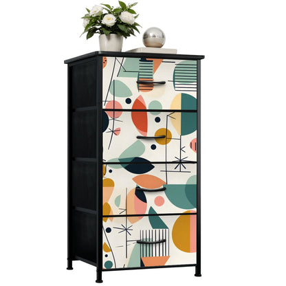 Modern Danish Scandinavian Designed Abstract Mid Century Modern 4-Drawer Dresser - Mid Century Modern Gal