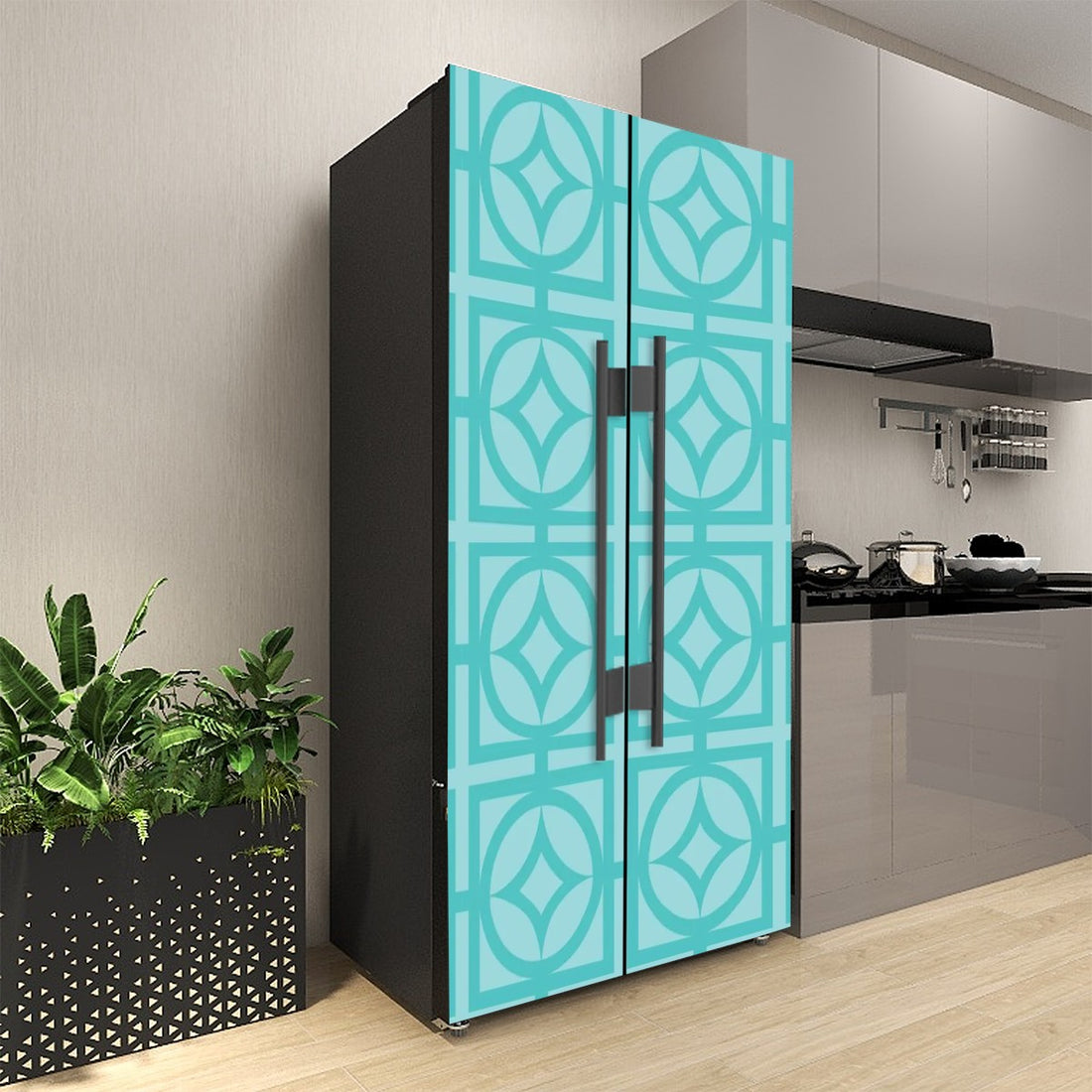 Mid Century Modern Breeze Block Mid Mod Palm Springs Cali Style Fridge Decals - Mid Century Modern Gal