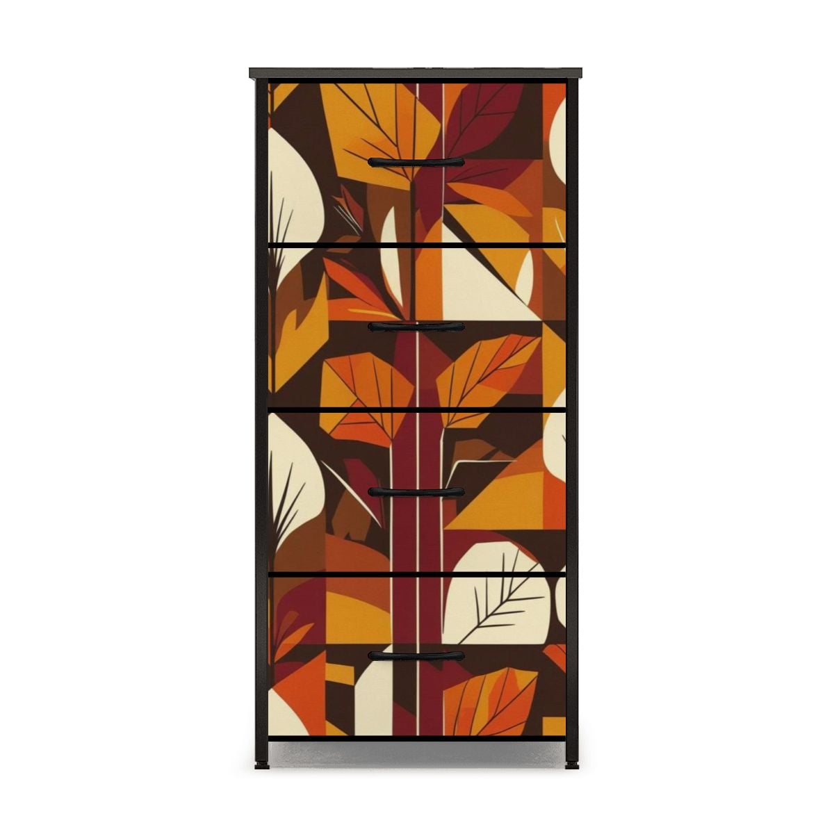 Mid Century Modern Golden Harvest Scandinavian Leaves 4-Drawer Dresser - Mid Century Modern Gal