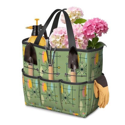 Mid Century Modern Green Yellow Atomic 50s Garden Tool Bag - Mid Century Modern Gal