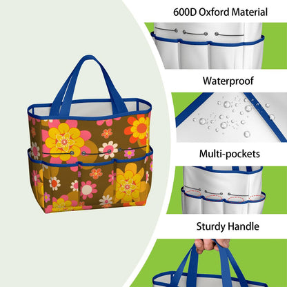 Retro 70s Groovy Flower Power Garden Tool Bag