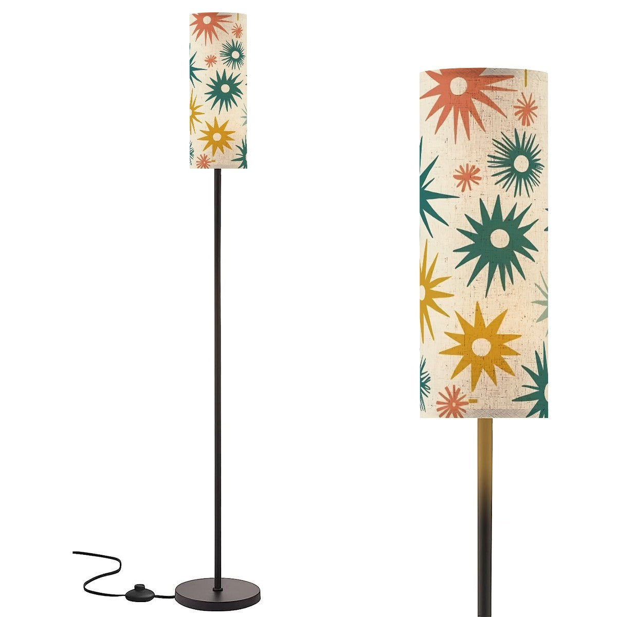 Atomic Starbursts Mid Mod Retro Futurism, MCM Floor Lamp - Mid Century Modern Gal