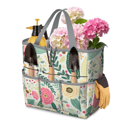 Floral Pink Mid Century Modern Garden Tool Bag - Mid Century Modern Gal