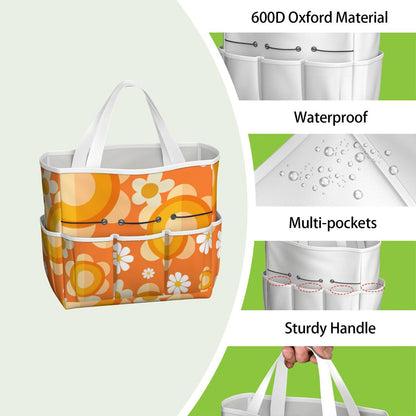 Flower Power Orange Groovy Mod Garden Tool Bag - Mid Century Modern Gal
