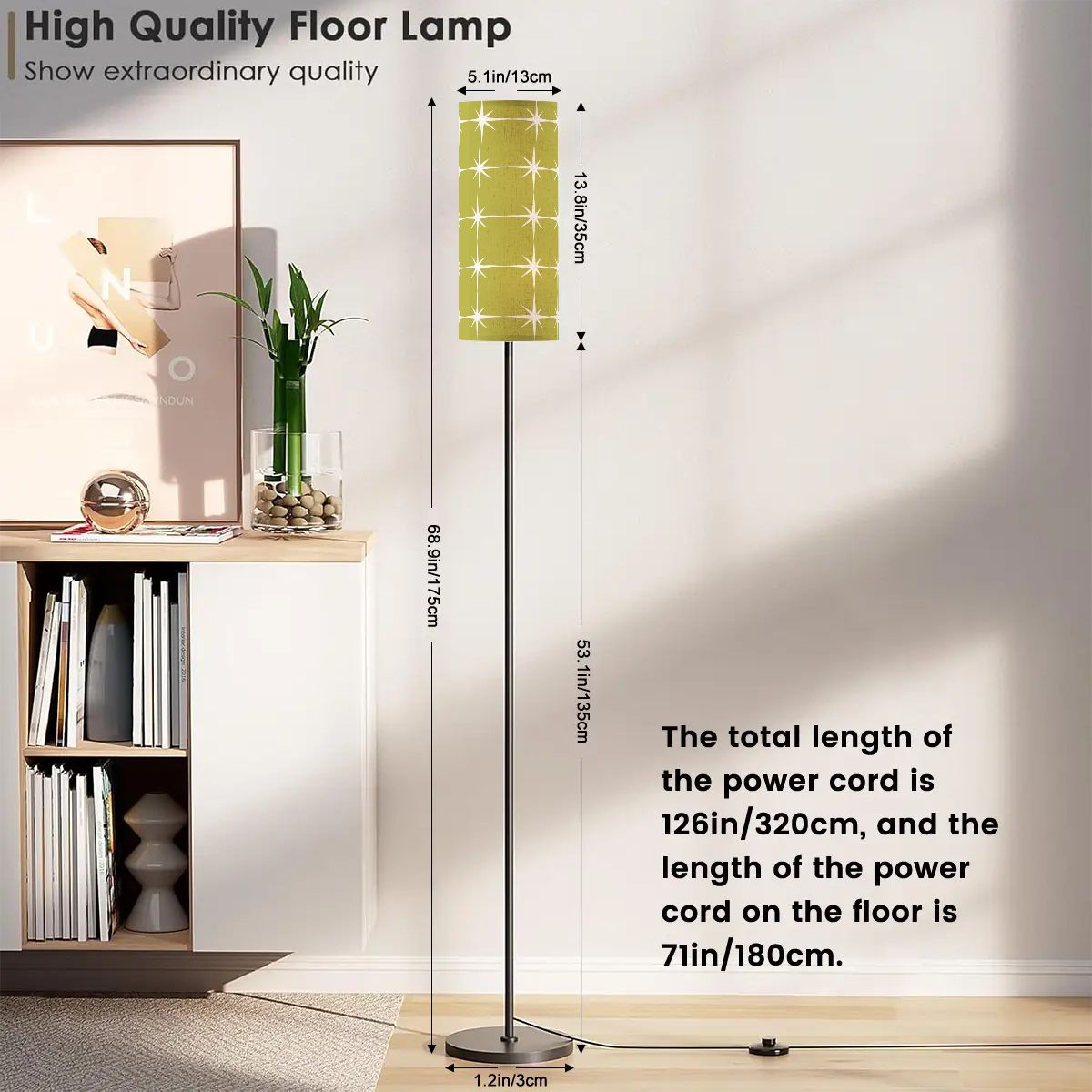 Mid Century Modern Green Atomic Starburst Retro Slim Floor Torchiere Lamp - Mid Century Modern Gal