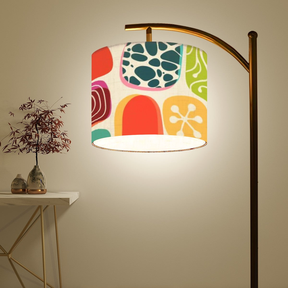 Mid Century Modern Floor Lamp, Amoeba Designed Kitschy Mod Lighting