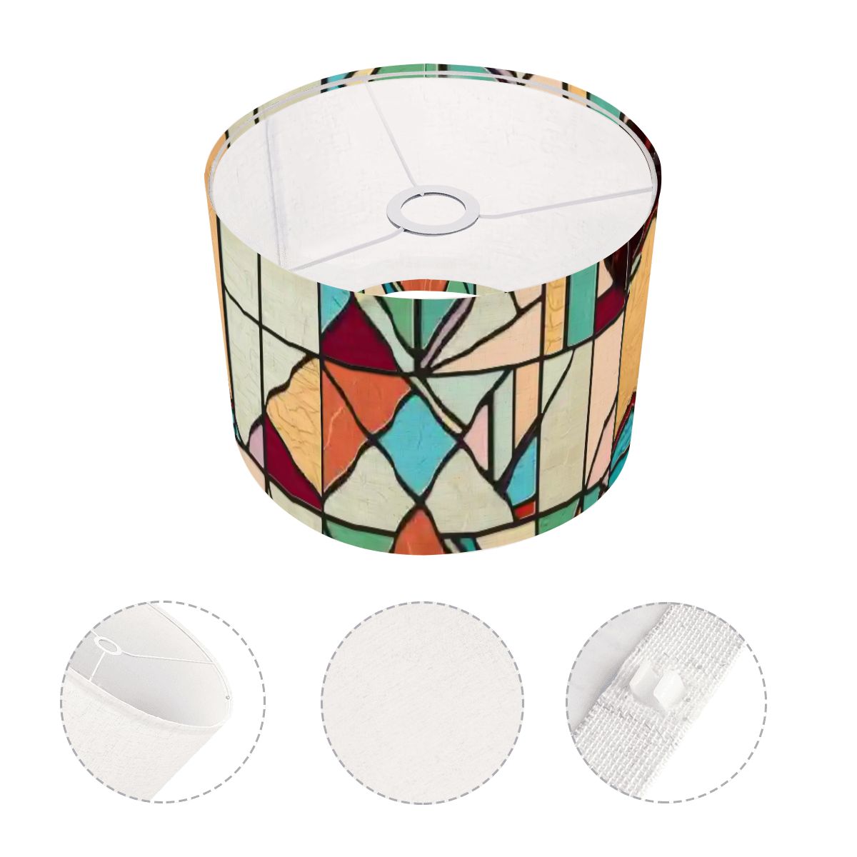 Mid Century Modern Faux Glass Stained Modern Designed Lamp SHADE ONLY - For Arc Floor Lamps Only - Mid Century Modern Gal