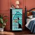 Atomic Kitschy Black Cat, Striped Mod Retro 4-Drawer Dresser - Mid Century Modern Gal