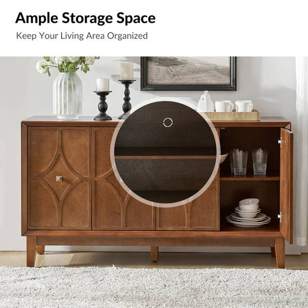 Xenia Sideboard - Walnut - 58 x 15.8 x 32 in