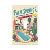 Palm Springs California Old Cali Hotel Mid Mod Faux Leather Texture Switch Cover 1-Gang 1 Toggle - Mid Century Modern Gal