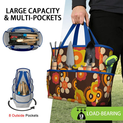 Retro Flower Power 70s Garden Tool Bag